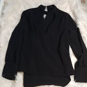 ZARA Black v-neck blouse